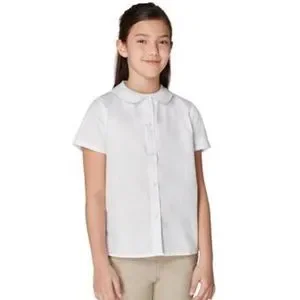 short sleeve modern peter pan blouse